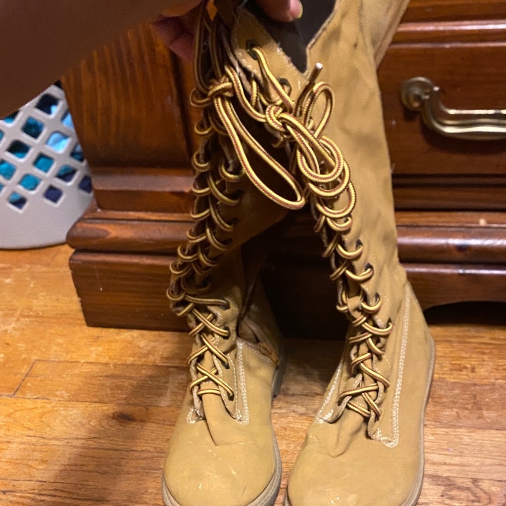 UNIONBAY Women's Tan Lace-Up Boots